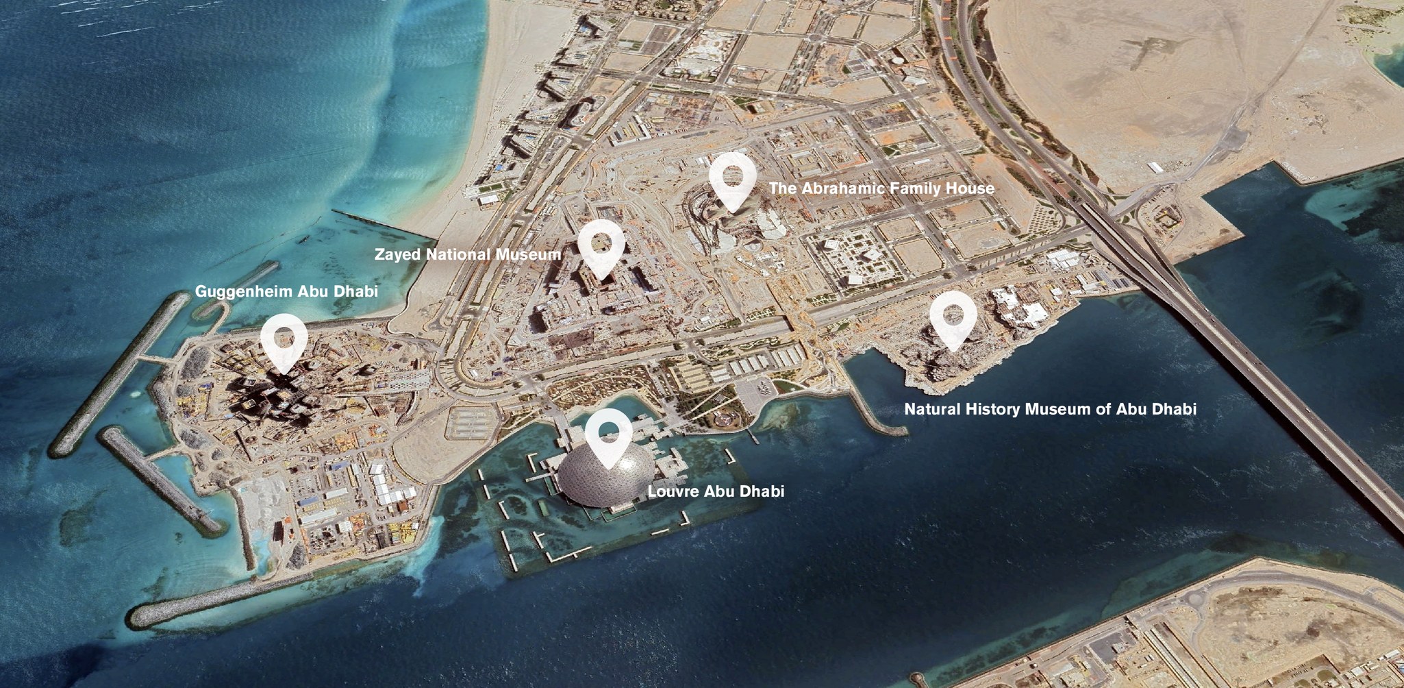 Saadiyat Island 萨迪亚特岛 地图与城市级配套