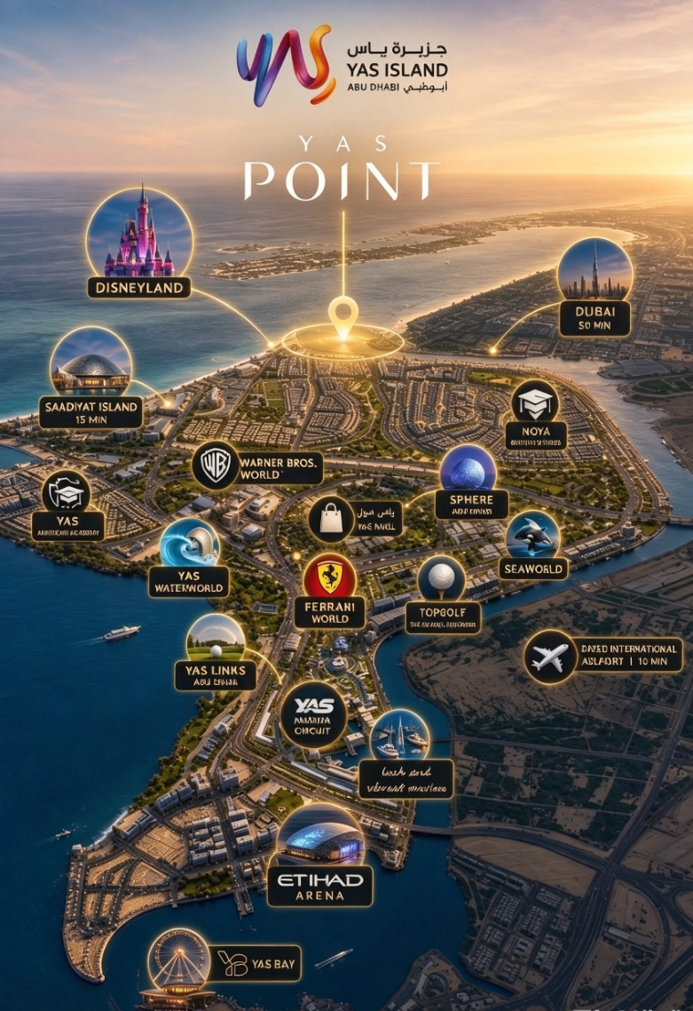 Yas Island 亚斯岛 地图与城市级配套